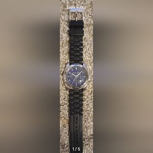 Michael Kors Blue and Silver Chronograph Watch Mens